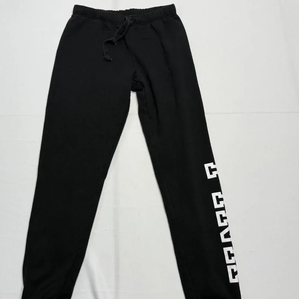 PINK Victorias Secret Black Cotton Sweatpants Size XS - Picture 5 of 7